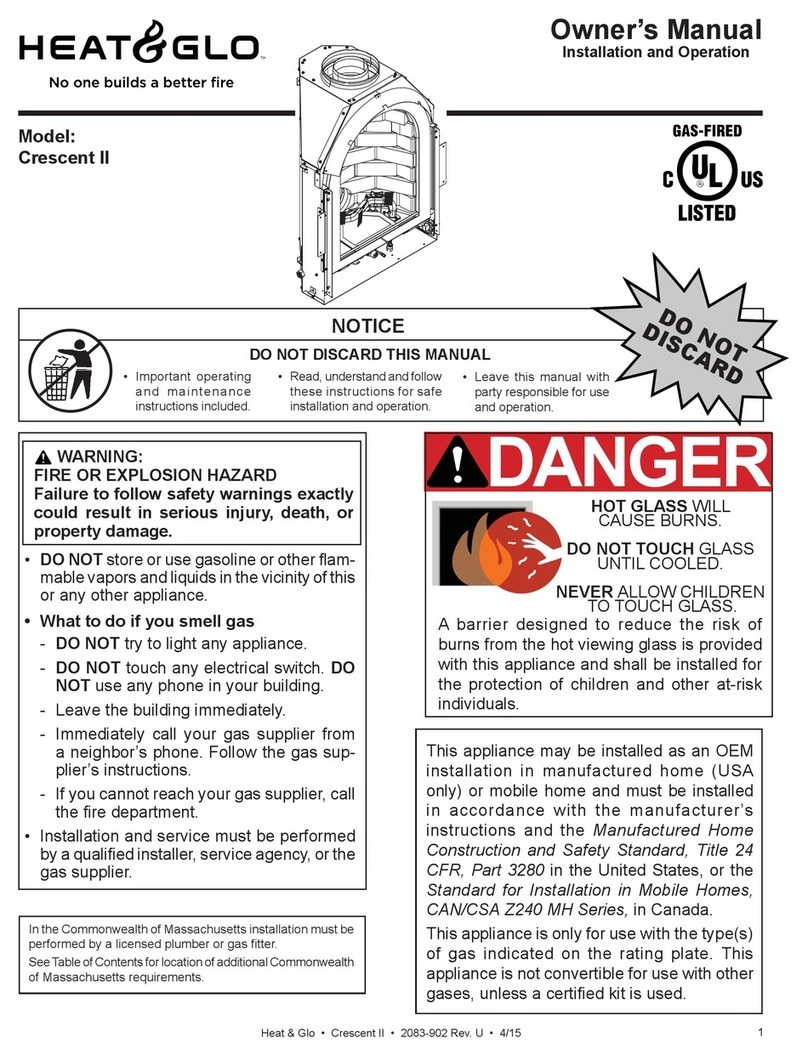 Heat & Glo Crescent II owner's manual