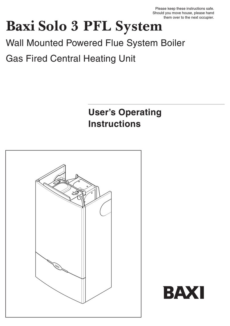Baxi Solo 3 PFL 70 User operating instructions