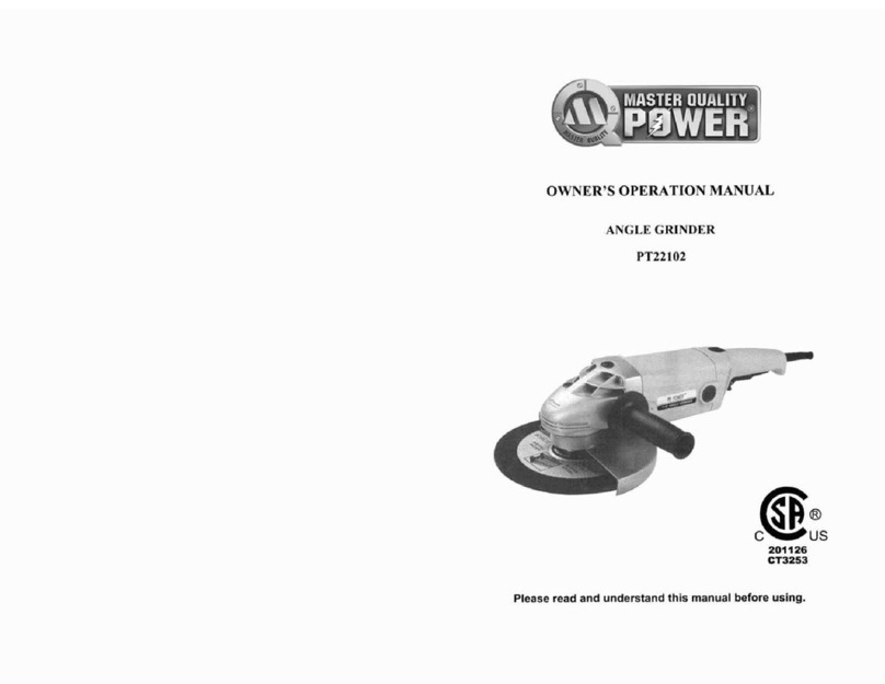 Master Quality Power PT22102 Owner's operation manual