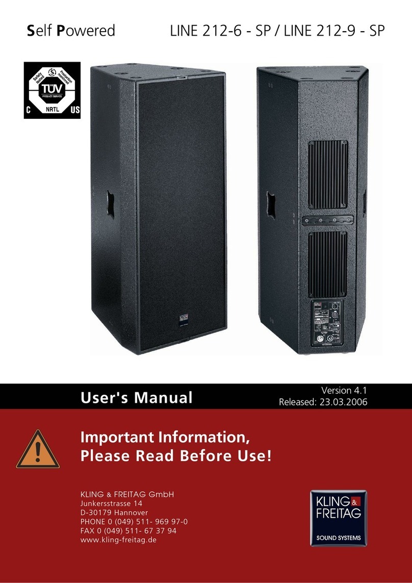 KLING & FREITAG LINE 212-6-SP User manual