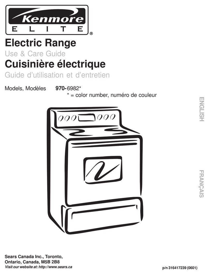 Kenmore 970-6982 Quick reference guide