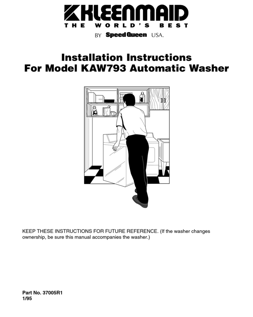 Kleenmaid KAW793 User manual