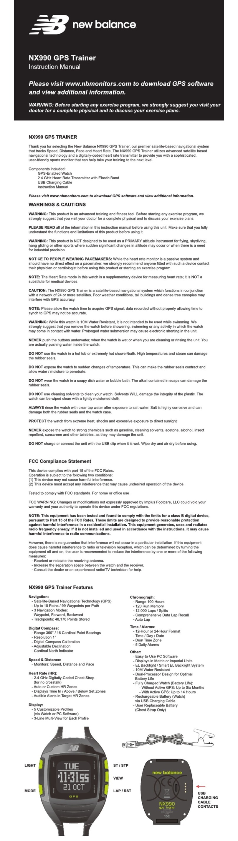 New Balance NX990 instruction manual