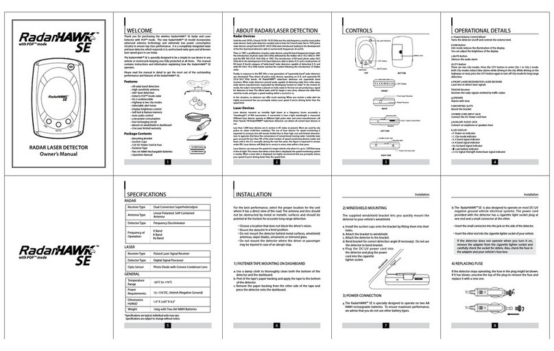 RadarHAWK SE owner's manual