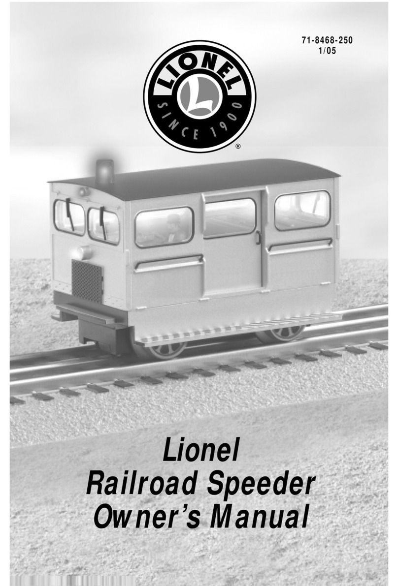 Lionel Railroad Speeder owner's manual