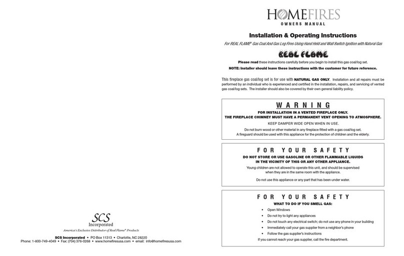 Home Fires REAL FLAME owner's manual Home Fires REAL FLAME owner's manual