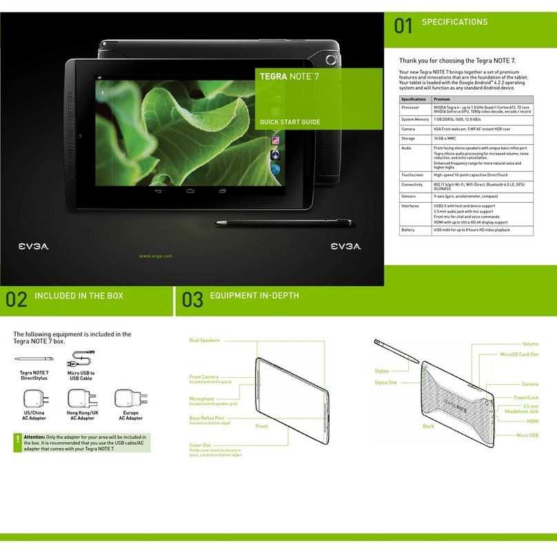 EVGA TEGRA NOTE 7 quick start guide