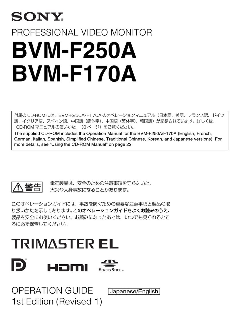 Sony BVMF250A User manual