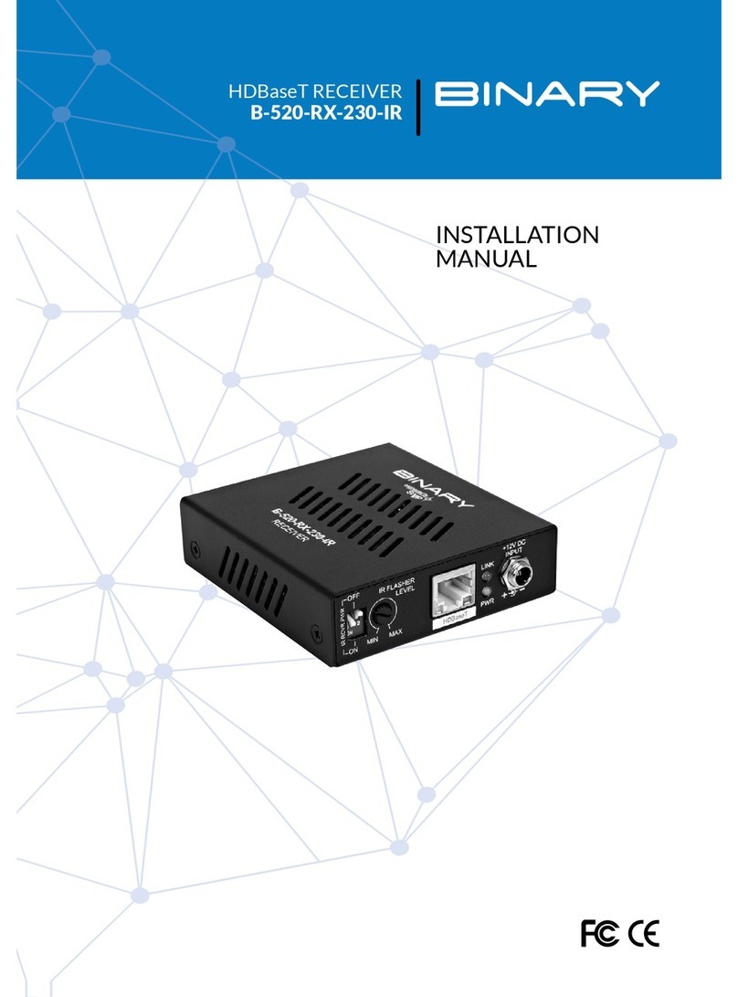 Binary B-520-RX-230-IR User manual