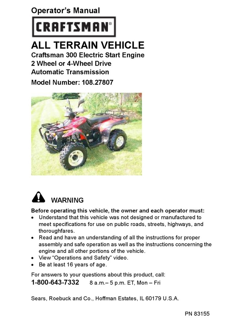 Craftsman 108.27807 Operator's manual