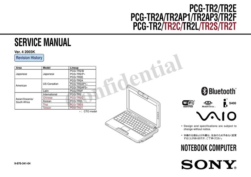 Sony VAIO PCG-TR2 series User manual