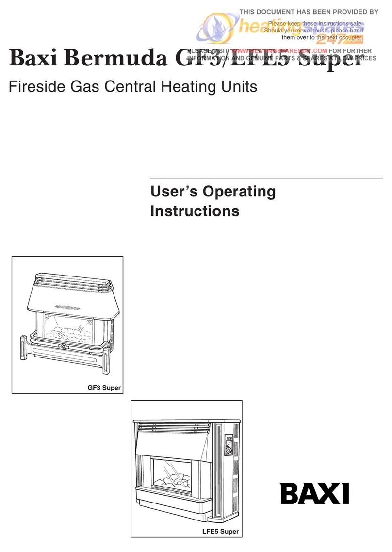 Baxi Bermuda GF3 User operating instructions