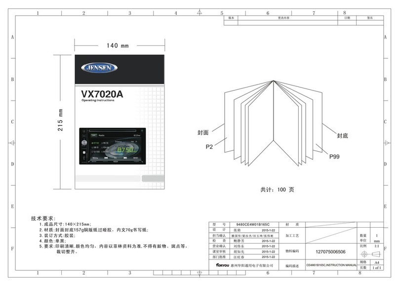 Jensen VX7020A User manual