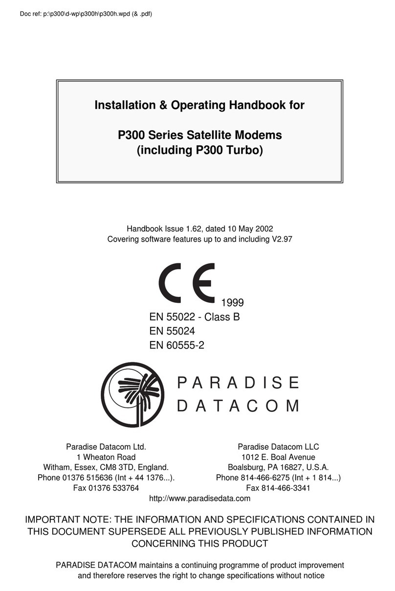 Paradise Datacom P300-VSAT User manual