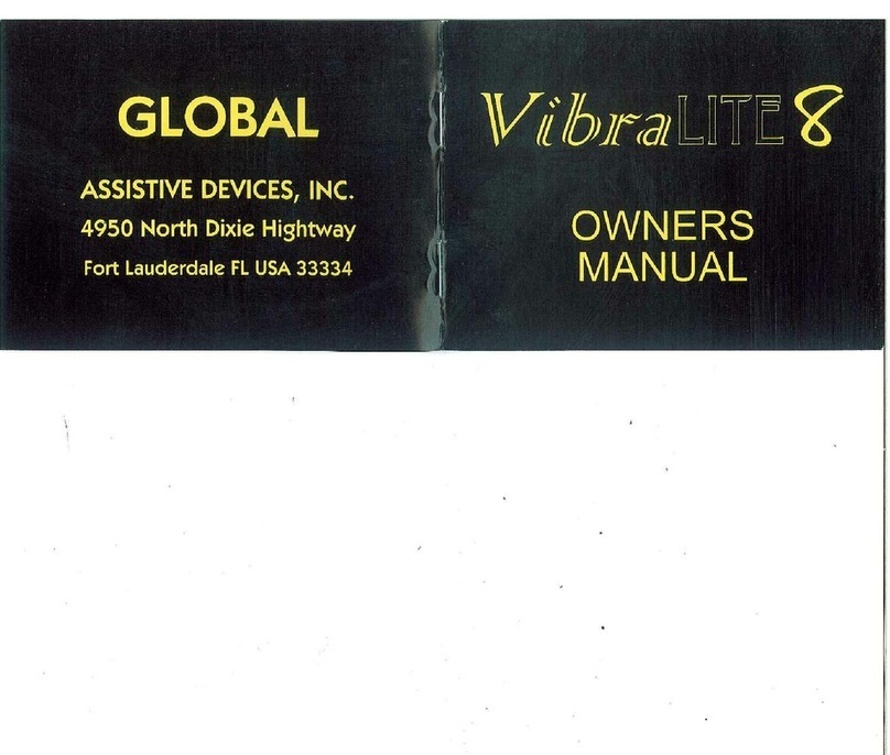 GLOBAL ASSISTIVE DEVICES Vibra LITE 8 owner's manual