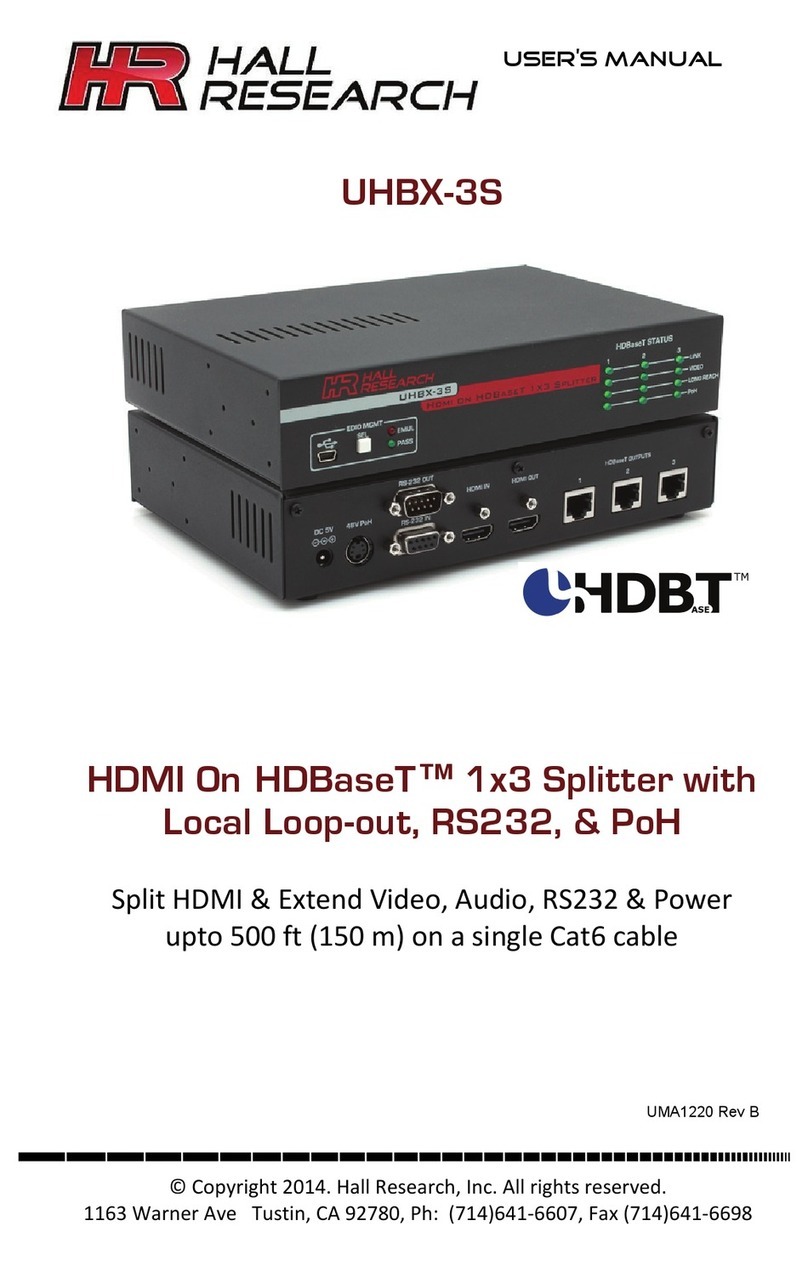 Hall Research Technologies UHBX-3S User manual