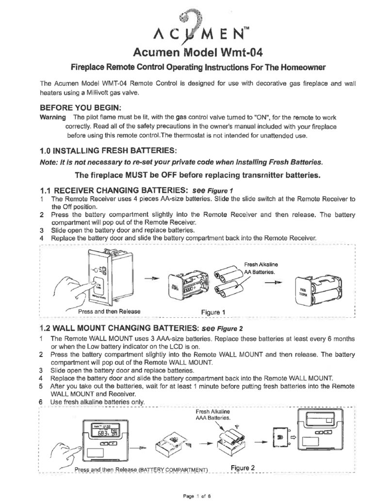 Acumen WMT-04 Operation instructions