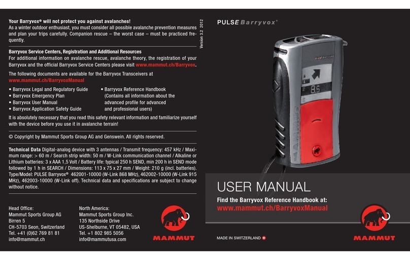 Mammut PULSE Barryvox user manual