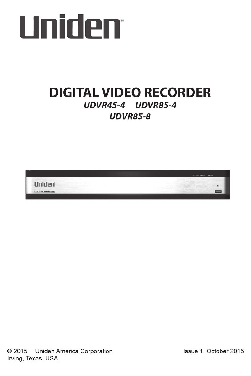 Uniden UDVR45-4 owner's manual
