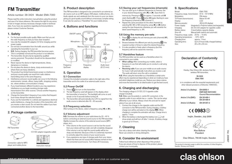 Clas Ohlson ENA-7000 user guide