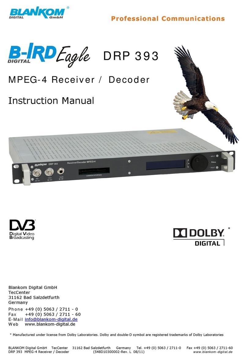 Blankom DRP 393 B-IRD Eagle User manual