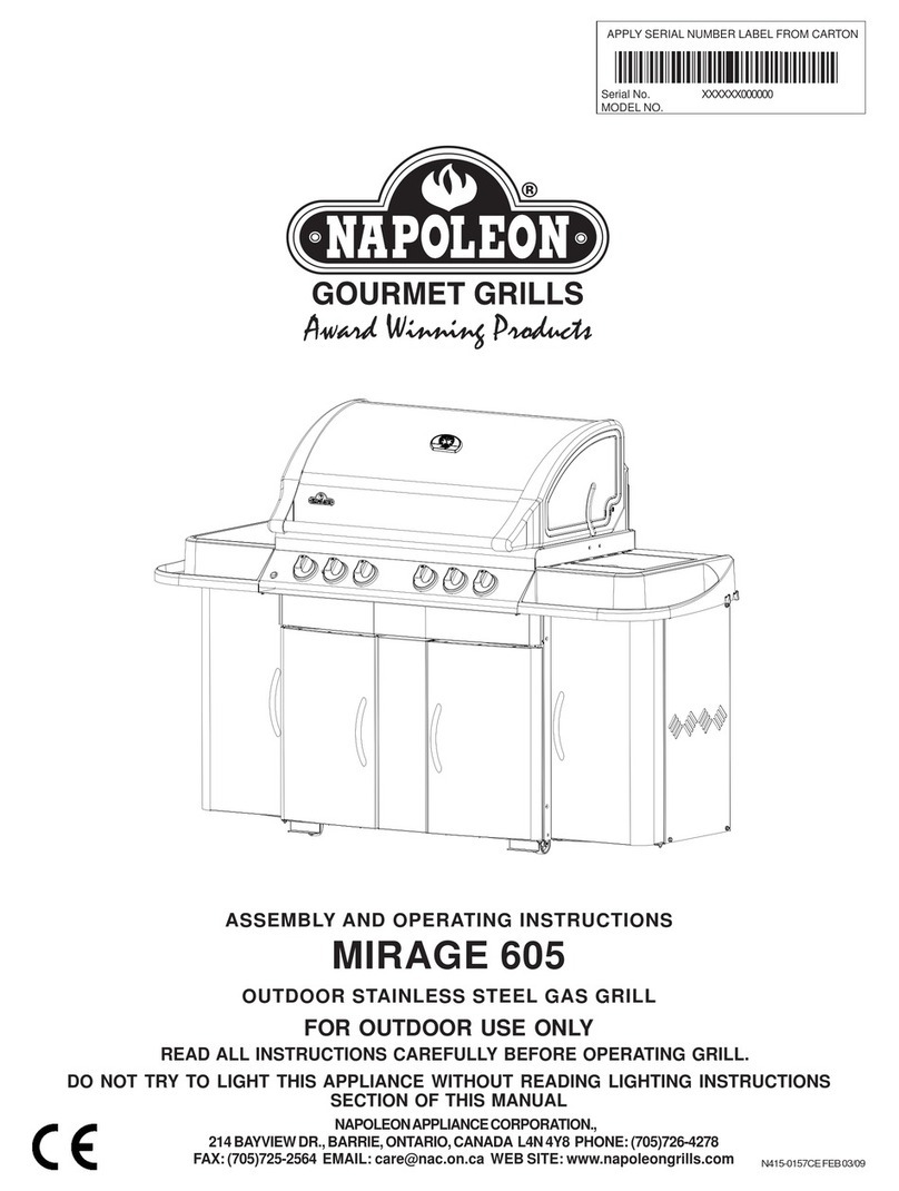 Napoleon MIRAGE 605 User manual