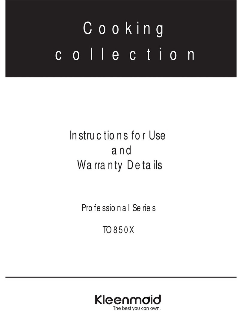 Kleenmaid TO850X Installation guide