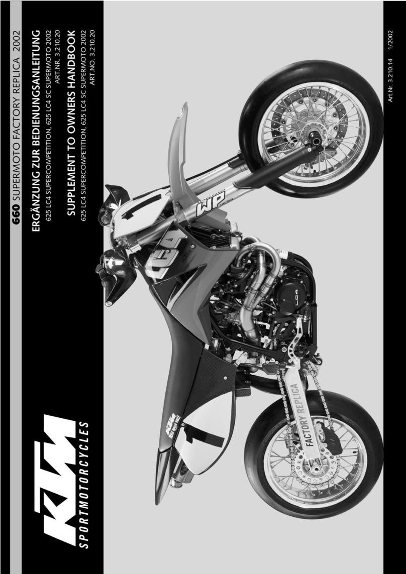 KTM 625 LC4 SUPERCOMPETITION 2002 User manual