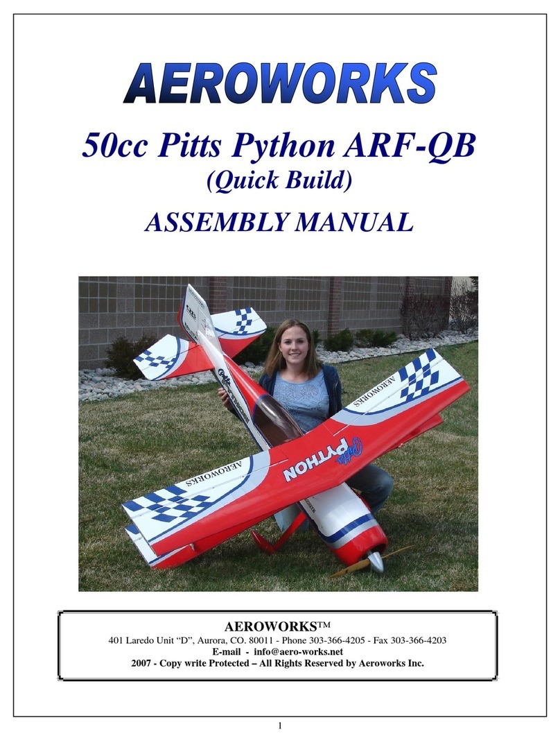 AeroWorks 50cc Pitts Python ARF-QB Assembly manual