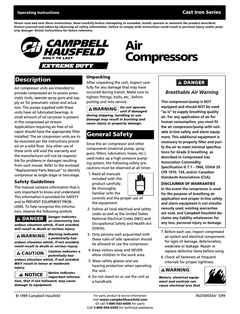 Campbell Hausfeld Cast Iron Series User manual