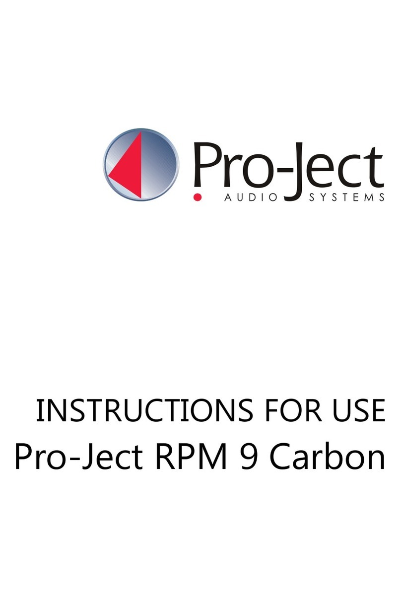 Pro-Ject Audio Systems Pro-Ject RPM 9 Carbon User manual