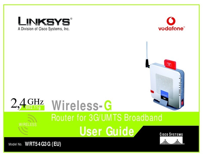 Linksys WRT54G3G - Wireless-G Router For Verizon Wireless... User manual