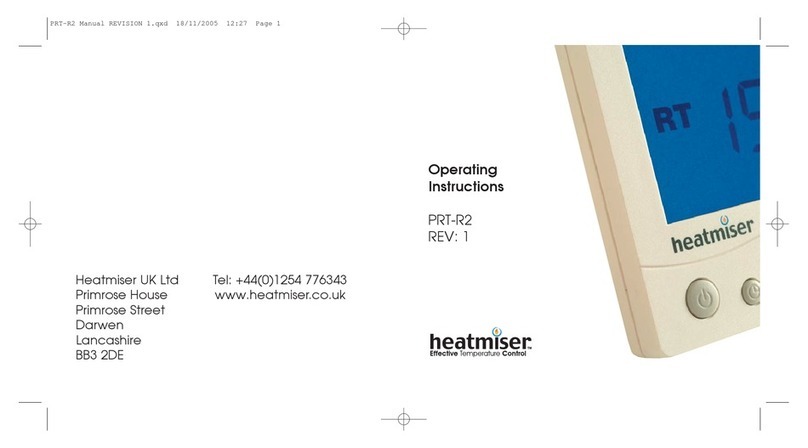 Heatmiser PRT-R2 operating instructions