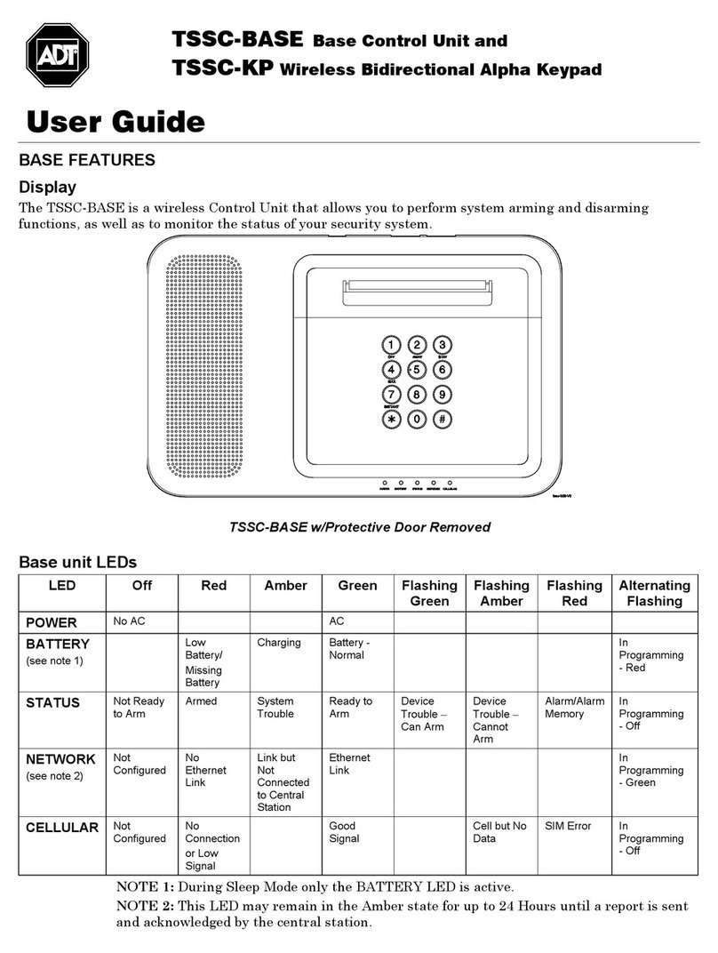 ADT TSSC-BASE User manual