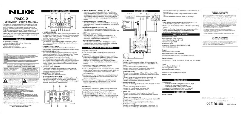 nux PMX-2 user manual