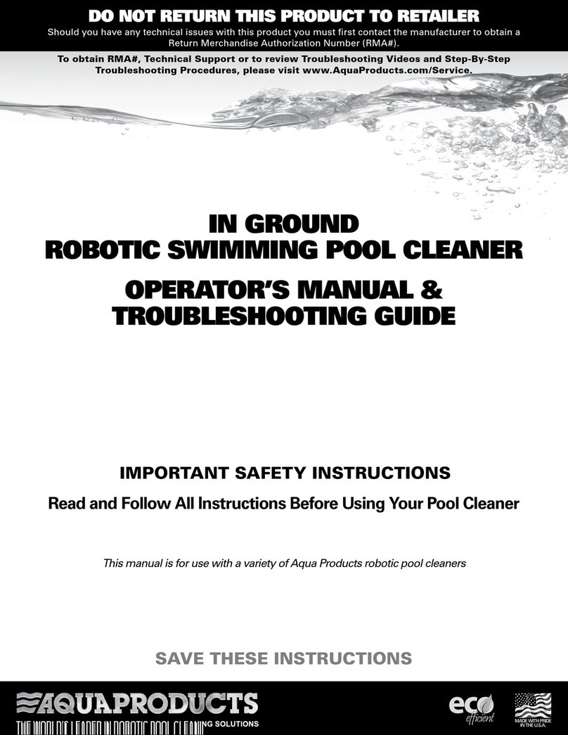 Aqua Products Aquabot Turbo Operator's manual & troubleshooting guide Aqua Products Aquabot Turbo Operator's manual & troubleshooting guide