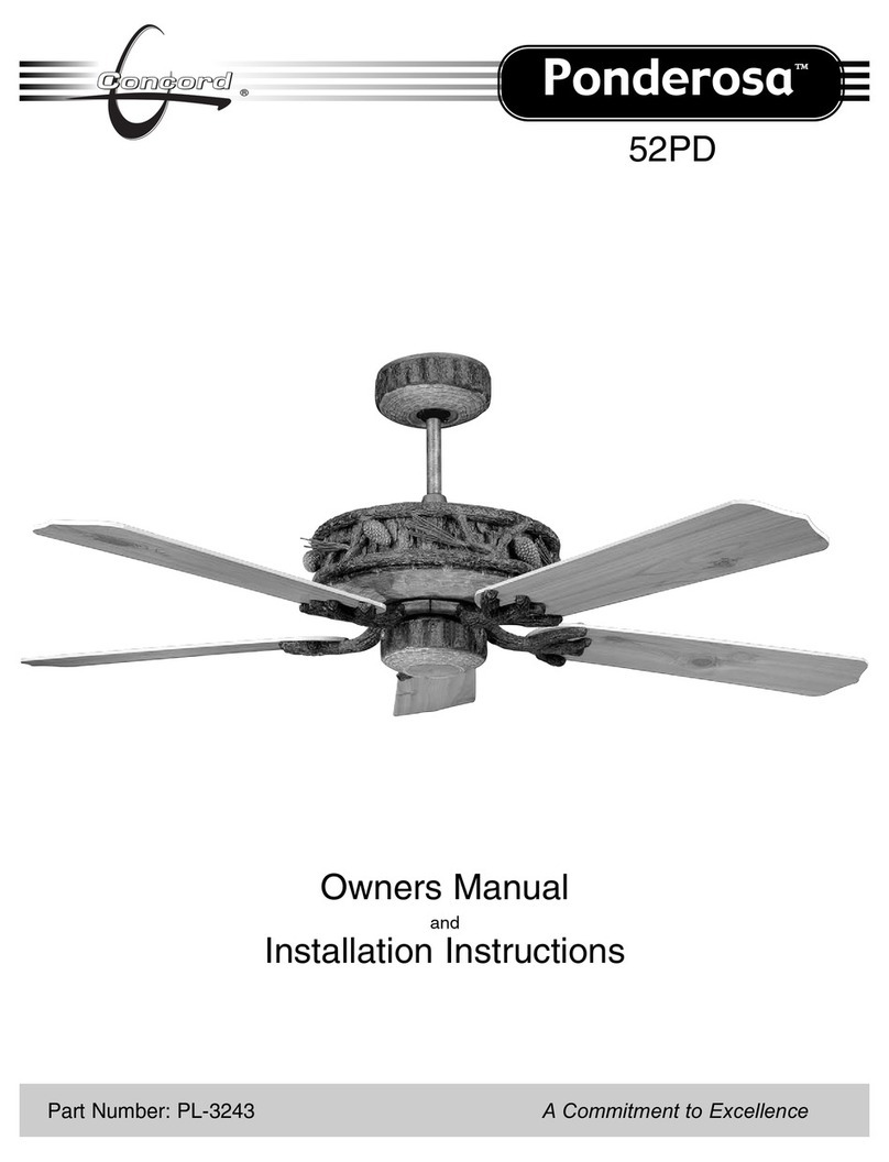 CONCORD Ponderosa 52PD Owner's manual and installation instructions
