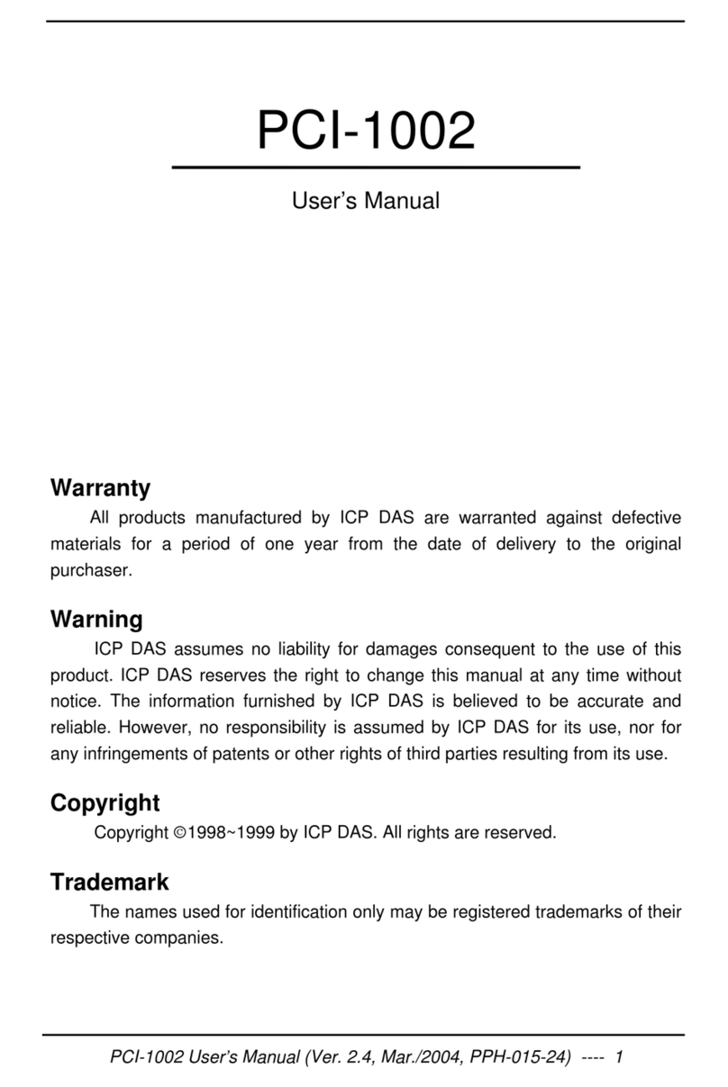ICP DAS USA PCI-1002H User manual