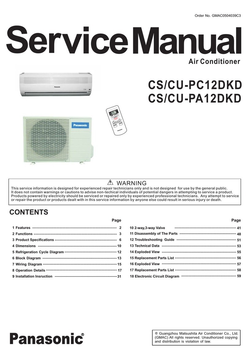 Panasonic CU-PC12DKD User manual Panasonic CU-PC12DKD User manual