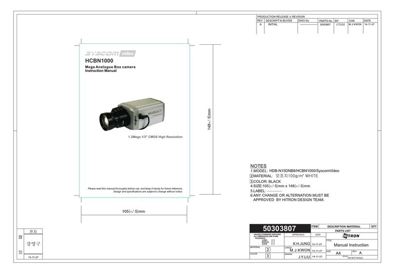 Syscom Video HCBN1000 User manual