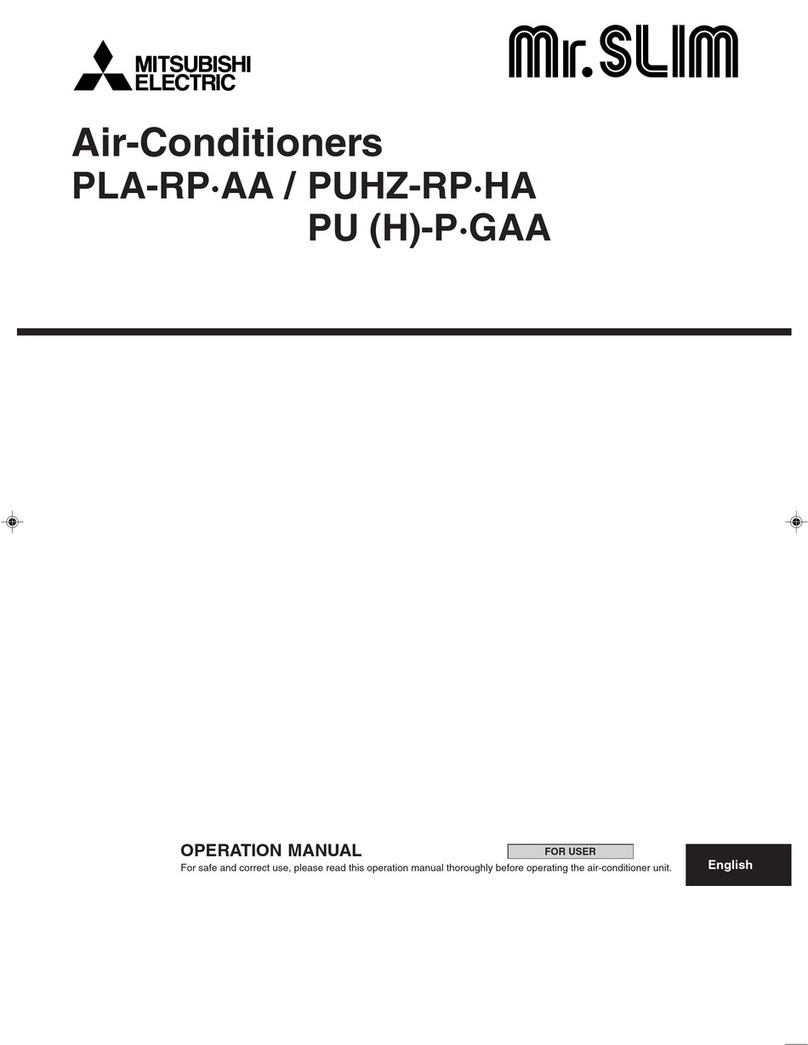 Mitsubishi Mr.SLIM PLA-RP-AA User manual