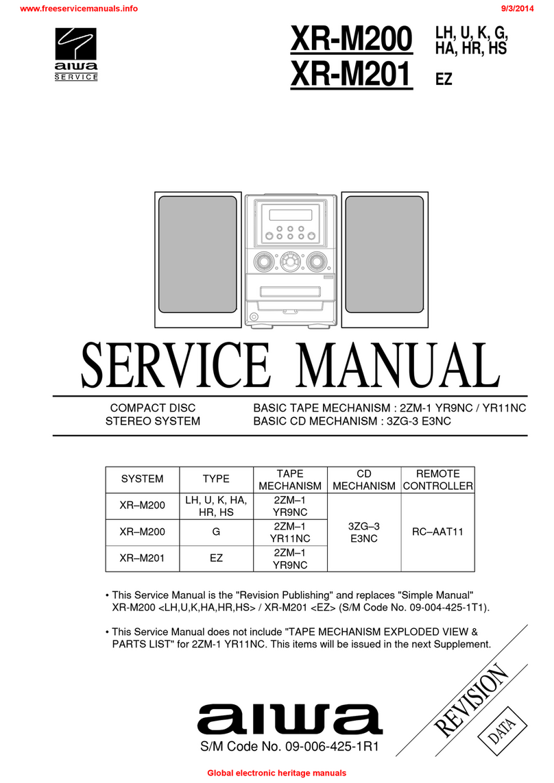 Aiwa XR-M200 User manual Aiwa XR-M200 User manual
