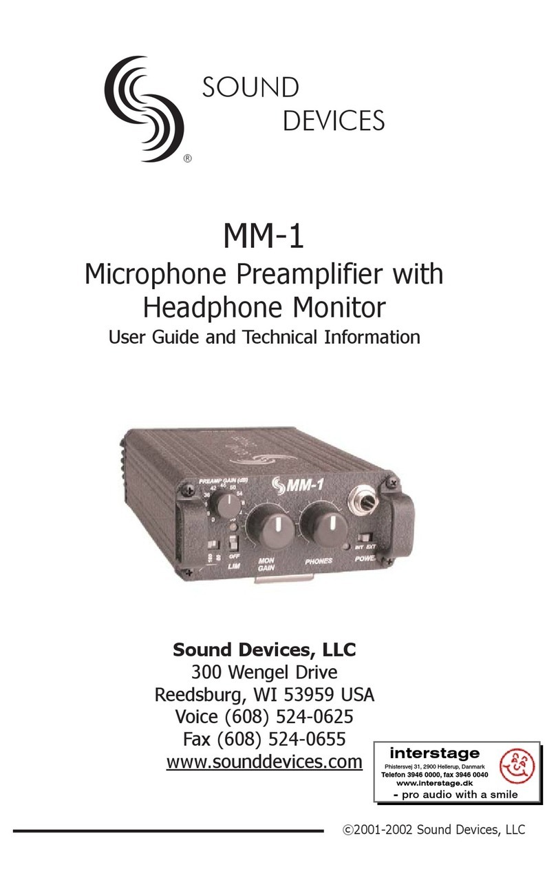 Sound Devices MM-1 User manual