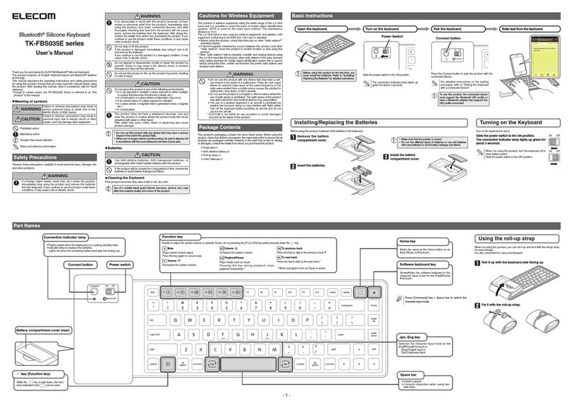 Elecom TK-FBS035E series user manual