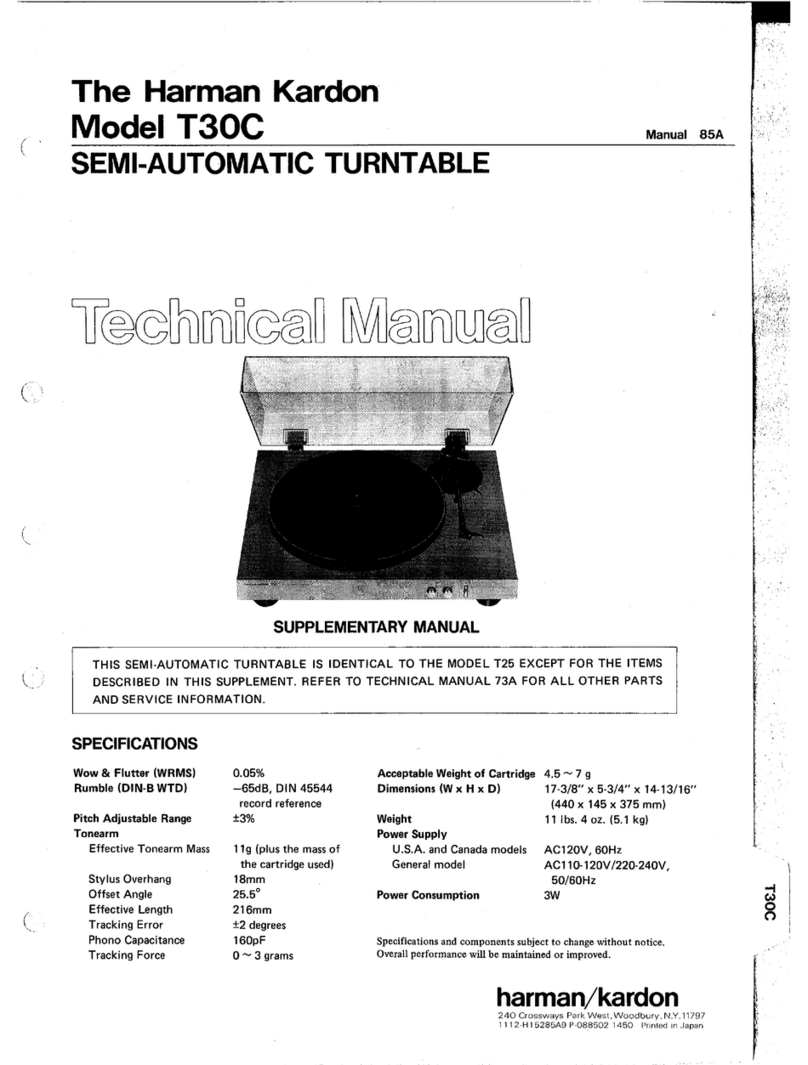 Harman Kardon T30C User manual