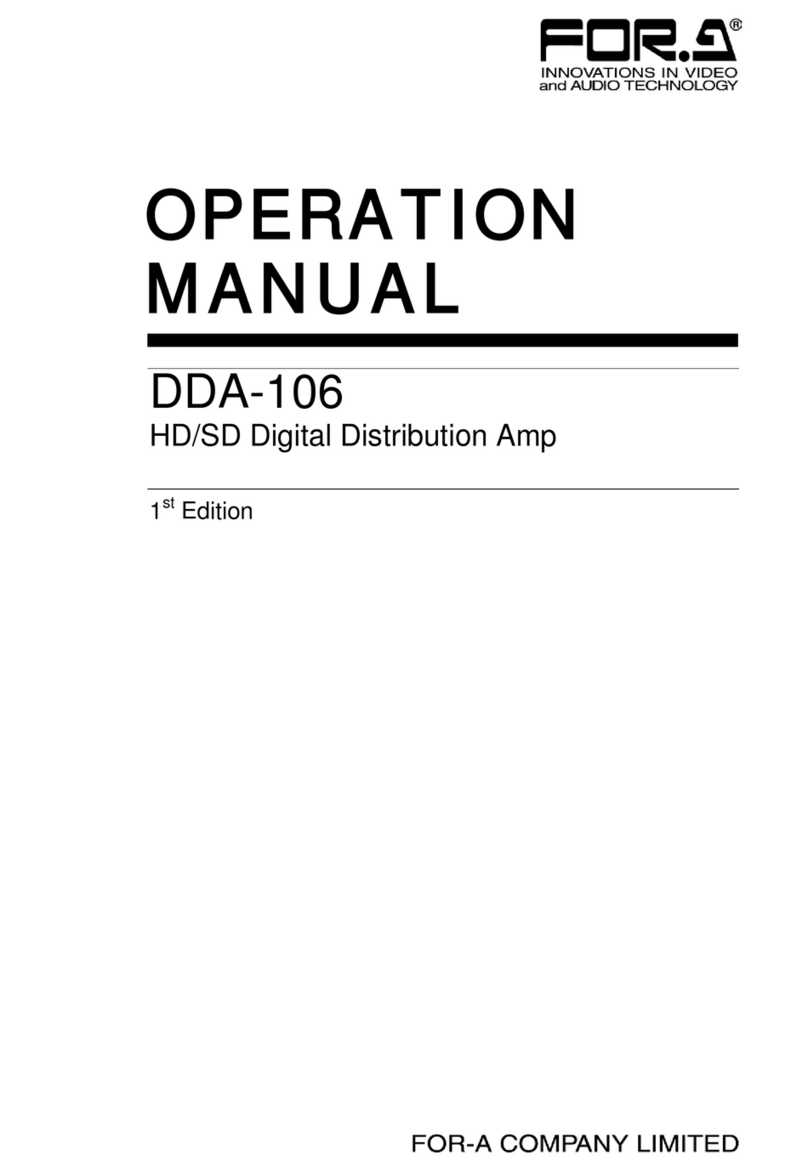 FOR-A DDA-106 Operation manual