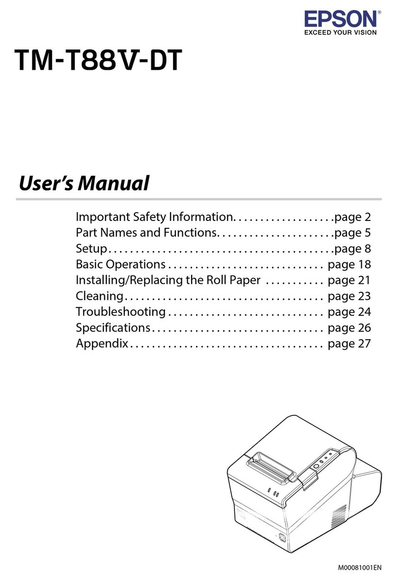 Epson TM-T88V-DT User manual Epson TM-T88V-DT User manual
