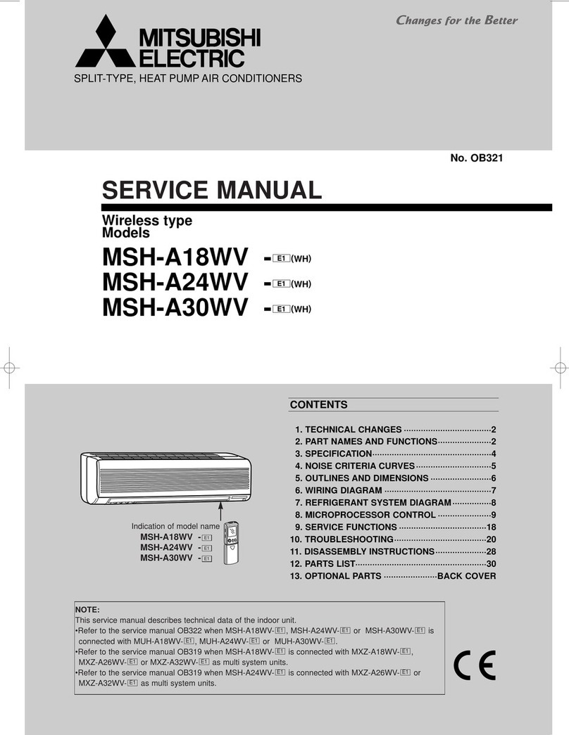 Mitsubishi MSH-A18WV User manual