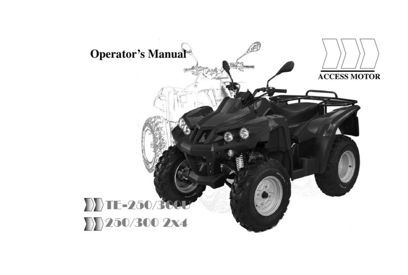 Access Motor TE 250-U Operator's manual
