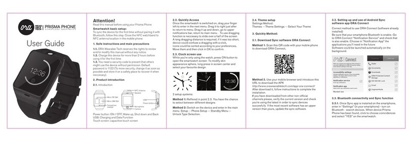 Ora Wearable Tech Prisma Phone user guide